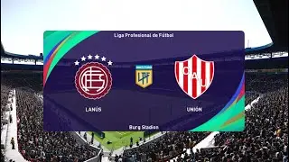 LANUS vs UNION | LIGA PROFESIONAL ARGENTINA | F&Uacute;TBOL ARGENTINO | GAMEPLAY PES2021