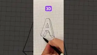 3D A harfi nasıl yazılır? #letterwriting  #3dletters #3d&ccedil;izim #3dletterdrawing
