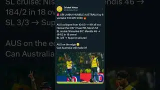 Sri Lanka STUNS Australia! 🇱🇰 Pathum Nissanka 80 Highlights! 🏏