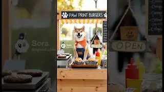Paw-Made Burgers! Dog Chef Adds a Pawprint to Every Order 🍔🐾 #cooking #dogshorts #doggielife