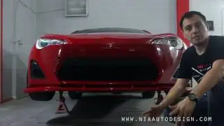 Scion frs NIA splitter lip body kit Installation DIY