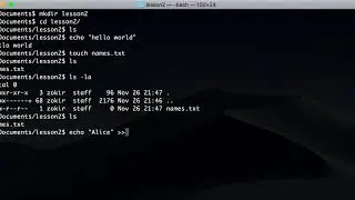 Mac/Linux Terminal Tutorial Lesson 2