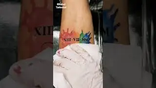 Colorful name tattoo / water color effect in name Tattoo / jammu tattoo artist #nametattoo #tattoo