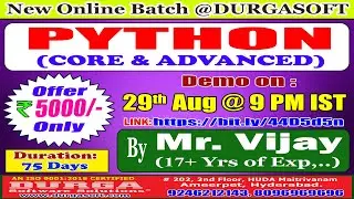 PYTHON Online Training @ DURGASOFT