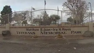 Riding around Sacaton Arizona to the Mathew B. Juan/Ira Hayes Veterans Memorial