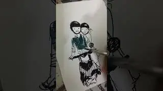 WatercolorArt #CoupleGoals #TravelArt  #LoveInWatercolor  #CoupleTravel #RomanticArt #ytshorts