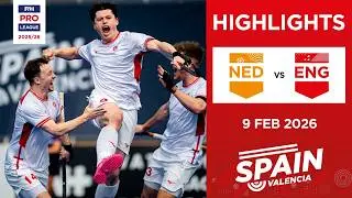 Netherlands vs England (M) | Full Highlights | FIH Hockey Pro League 2025-26 | 9 February 2026