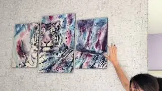 Спальня: повесить картину с тигром | Эффектная настенная картина