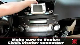 Toyota Highlander 2007-2012 GROM Android iPhone USB Bluetooth Car Kit Install, stereo removal guide