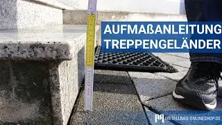 Treppengel&auml;nder Aufma&szlig;anleitung  | metallbau-onlineshop.de