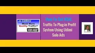 How To Get Real Traffic To Plug n Profit System Using Udimi Solo Ads