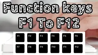 Function Keys of Computer || Use of Function Keys F1 to F12  Keyboard Function keys Keyboard keys