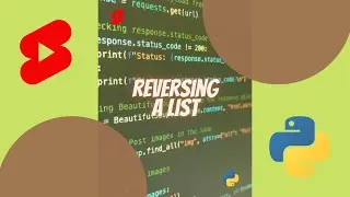 How to Reverse a List in Python #shorts