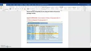 HOW TO FIND VERSION AND SP LEVEL IN HANA AND BW