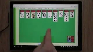 Spider Solitaire Windows XP on a tablet