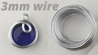 3mm Wire Wrapped Glass Cabochon Jewelry Making Pendant Tutorial