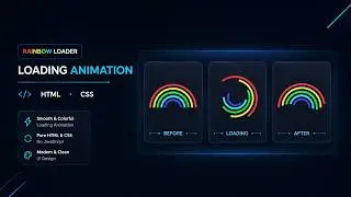 Rainbow Loader Animation Using HTML & CSS | Pure CSS Loading Animation Tutorial