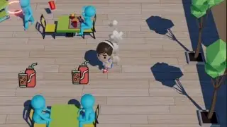 Made a prototype for a restaurant management game in unity. Designed 3d assets using Blender