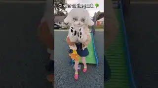 Clover is Little Soul's fursona ❤️. Lots of little kids wanted to meet Clover ❤️ 🍀 😄 #cosplay