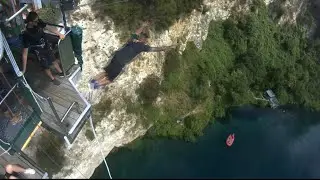 Fear is  temporary, regret is forever; Bungee Jumping in Taopo, NZ. @AJHackettBungyNewZealand #bungy