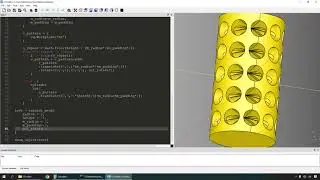 Cadquery Cylinder Pattern Development