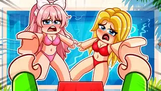 Diving 985,246 FEET With My CRAZY FAN GIRLS in Roblox Dive In A Pool!