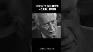 I Don't BELIEVE - Carl Jung #jung #belief #god