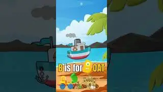 Learn ABC. Letter B is for Boat #kids #abcd #shorts