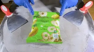 Rolled Ice Cream - Apple Chips | Мороженое с яблочными Чипсами