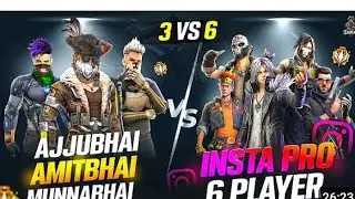 FREE FIRE MXAS 😨 GAMENIG😇 #AJJ UBHAL AMITBHAL NATA PRO 🥹6 PLAYER💵MINABHAI