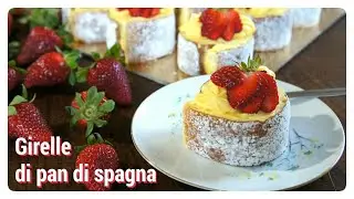 Girelle di pan di spagna con crema diplomatica