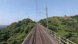 Panval Viaduct Electrification Vistadome view - Konkan Railway Electrification