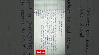 Science Exhibition notice writing l