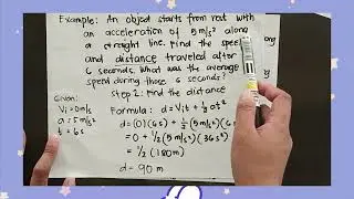 (Physics) UNIFORMLY ACCELERATED MOTION: Horizontal Dimension (TAGALOG)