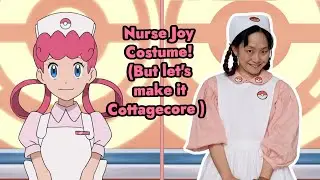 I made a Nurse Joy Dress (but Cottagecore)! || Pokemon Costume Sewing