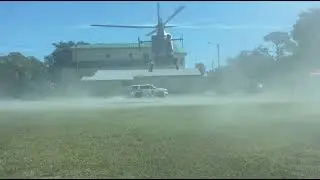Rotor wash from Bayflite take off