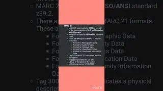 About Marc21.. for further short notes related to Blis like and share the video 🙂...