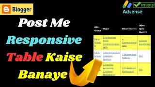 Create Responsive TABLE in HTML for Your Blogger Website | Make a Blogger Table in Minutes