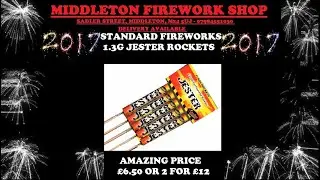 Standard fireworks 1.3G Jester rockets flash bangs - only &pound;5 a Pack at Middleton fireworks