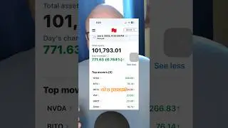 Tuesday +0.75%/$101.7k after doing nothing in my RDSP #investingshorts ￼