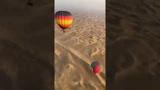 Hot air balloon in desert safari Dubai