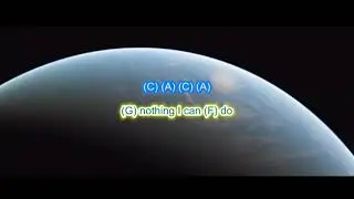 David Bowie Space Oddity (Major Tom) play along with scrolling guitar chords and lyrics