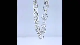 Ankerkette Armband / Collier Silber 925 Poliert Halbmassiv