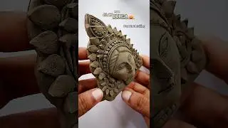 Clay Maa Durga Wall Hanging 🌸 | Part 2 | Durga Puja Craft #shorts