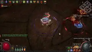 Far shot Splitting Steel Slayer vs Uber Exarch With 2 Life mods (PoE 3.23 Affliction)