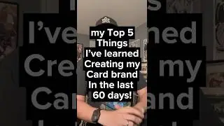 My top five takeaways from creating a card brand from scratch over the last 60 days.￼