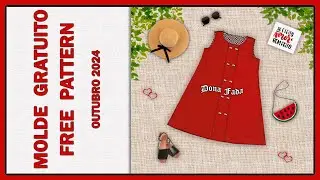 Vestido Transpassado Simples  -  2 a 7 anos