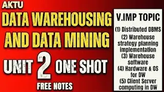 🔥 Data Warehouse and Data Mining Unit 2 One Shot Aktu | AKTU | 2025-26 Exam