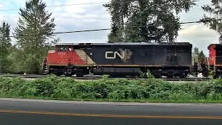 Draper Taper GE C40-8M Leads Stack Train on the CN Yale Sub, FORT LANGLEY BC