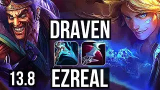 DRAVEN & Pyke vs EZ & Karma (ADC) | 4/0/5, 3.2M mastery | KR Master | 13.8